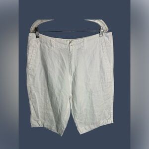 Sean John Mens 100% Linen  Shorts Size 34 White Summer Vacation outdoor